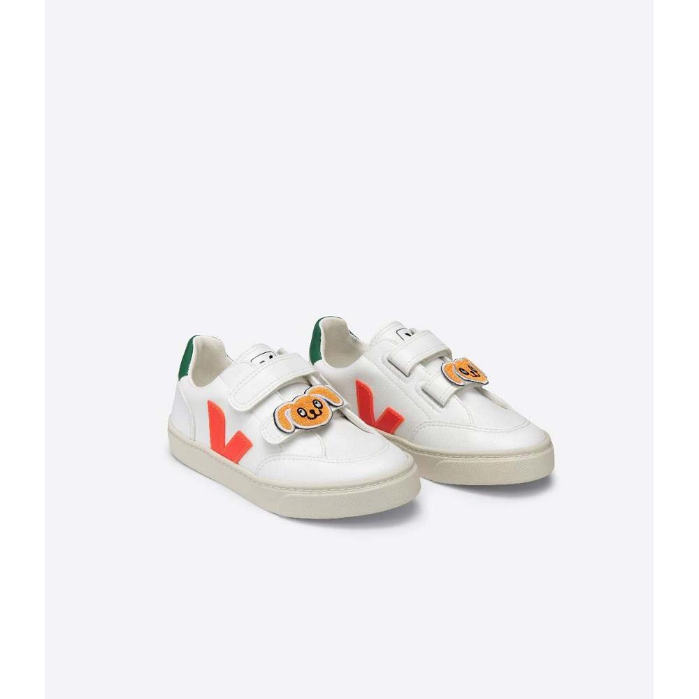 Veja V-12 CWL MINI-RODINI RABBIT Kids' Shoes White | NZ 807SGL